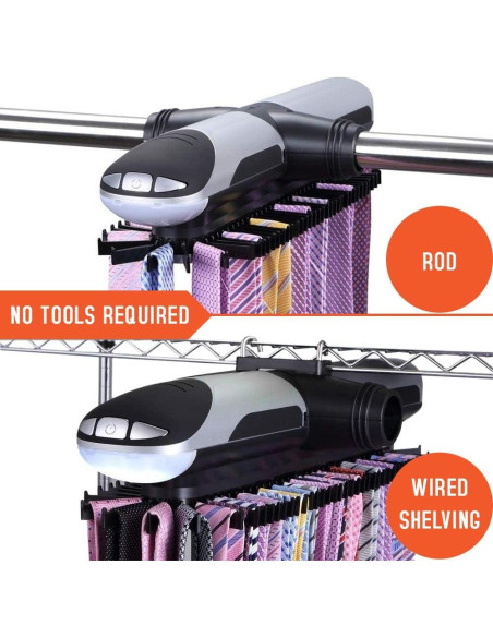 Organizador de Corbatas Motorizado Primode con LED 72 Corbatas