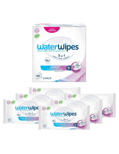 Toallitas Húmedas WaterWipes+ para Cuerpo e Íntimas, 180 Unidades