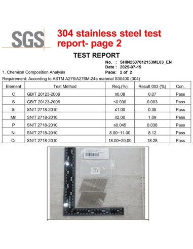 Clavos de Acabado Angulados 16GA SimCos 1800 pcs Acero Inoxidable