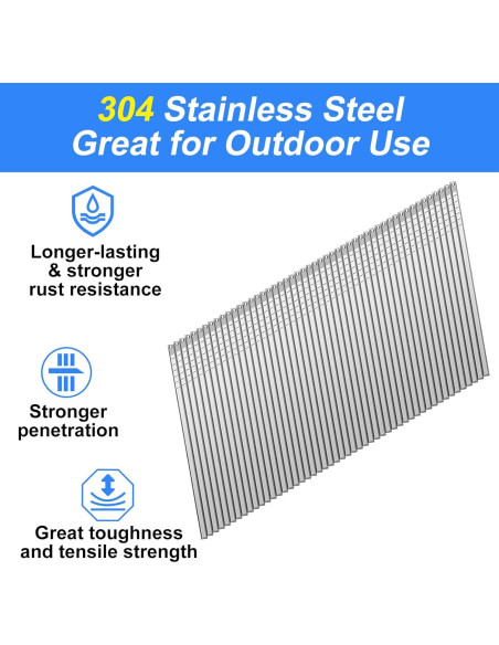 Clavos de Acabado Angulados 16GA SimCos 1800 pcs Acero Inoxidable