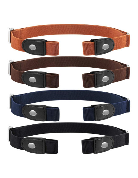 Cinturón Elástico Sin Hebilla Syhood 4 Piezas Unisex