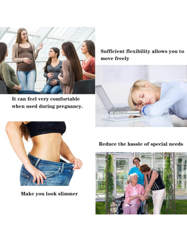 Cinturón Elástico Sin Hebilla Syhood 4 Piezas Unisex