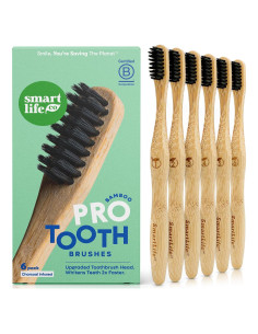 Cepillos de Dientes de Bambú SmartLifeco PRO - 6 Unidades Ecológicos