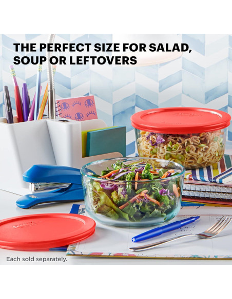 Contenedor de Almacenamiento de Alimentos Pyrex 4 Tazas Vidrio