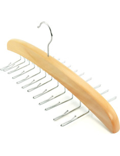Perchero de Corbatas Hangerworld de Madera con 24 Ganchos 2