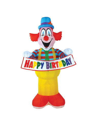 Inflable Jumbo de Payaso de Cumpleaños Beistle 178 cm LED