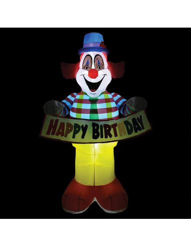 Inflable Jumbo de Payaso de Cumpleaños Beistle 178 cm LED