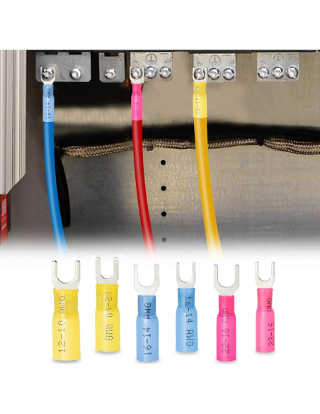 80 Conectores de Horquilla ZONBANG 12-10AWG Impermeables 80 Conectores de Horquilla ZONBANG 12-10AWG Impermeables
