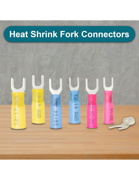 80 Conectores de Horquilla ZONBANG 12-10AWG Impermeables 80 Conectores de Horquilla ZONBANG 12-10AWG Impermeables