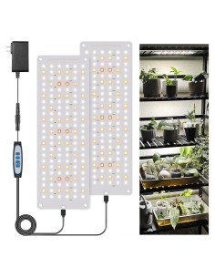 Luces de Crecimiento Garpsen 24W Espectro Completo 2 Paneles