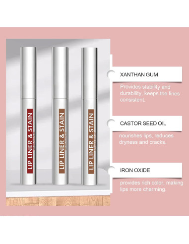 3 Piezas Lápiz Labial Mate Skynest - Tinte Labial Hidratante