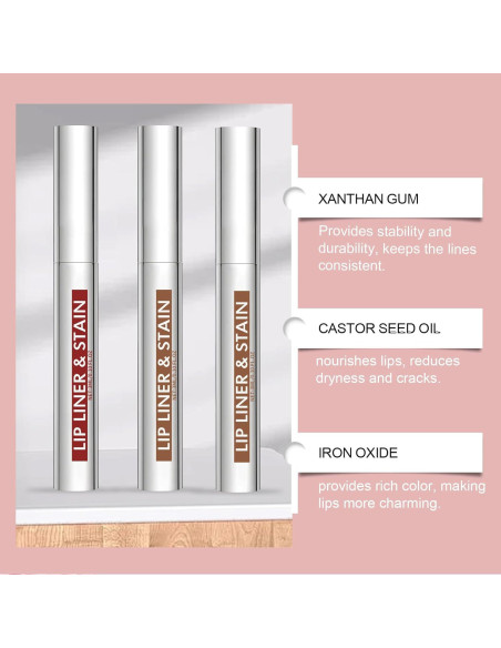 3 Piezas Lápiz Labial Mate Skynest - Tinte Labial Hidratante