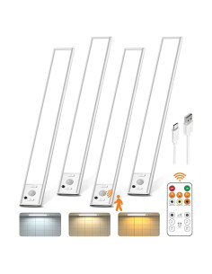 Iluminación Bajo Gabinete LENOMA 4 Piezas LED Recargable USB