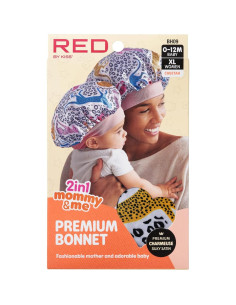 Gorro de Satén 2-en-1 Mamá e Hijo Red by Kiss Leopardo 2