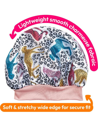 Gorro de Satén 2-en-1 Mamá e Hijo Red by Kiss Leopardo