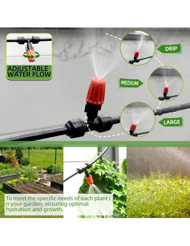 20 Emisores de Riego por Goteo Spalolen Ajustables 1/4"