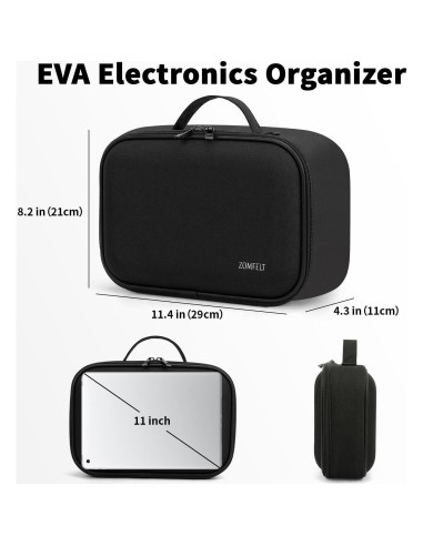 Organizador Electrónico de Viaje ZOMFELT Doble Capa Negro