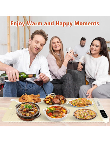 Alfombrilla Calentadora Eléctrica Qophtcchef XL Beige 500W