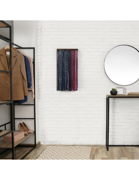 Soporte de Corbatas Mkono de Madera para 20 Corbatas y Cinturones