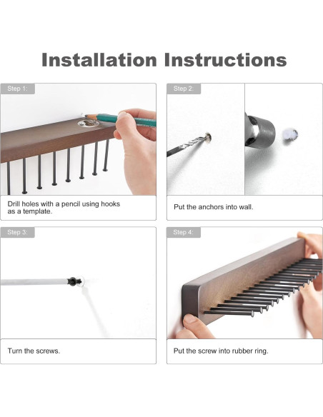 Soporte de Corbatas Mkono de Madera para 20 Corbatas y Cinturones