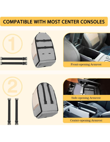 Asiento de Coche para Perros VavoPaw Consola Pickup Gris 48x38cm