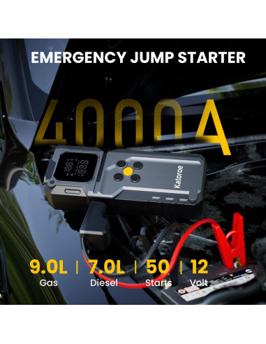 Arrancador de Salto KATOROE Q27B 4000A con Compresor 12V