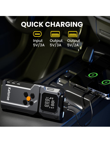 Arrancador de Salto KATOROE Q27B 4000A con Compresor 12V