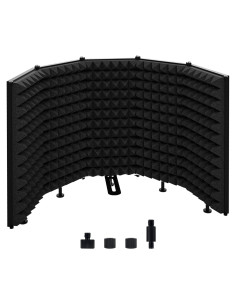 Escudo de Aislamiento de Micrófono Plegable 5 Lados - Alta Densidad