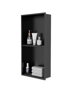 Nicho de Ducha Empotrado Dancrul 30.48x60.96cm Acero Inoxidable Negro Mate