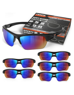 Paquete de 6 Gafas de Seguridad UV YENPK ANSI Z87.1 Anti-Rasguños