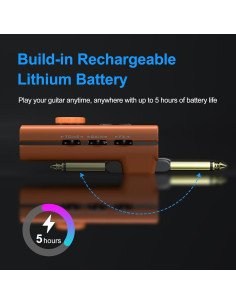 Amplificador de Auriculares Dozzly MS-8 Naranja con 18 Efectos 2