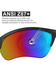 Paquete de 6 Gafas de Seguridad UV YENPK ANSI Z87.1 Anti-Rasguños 2