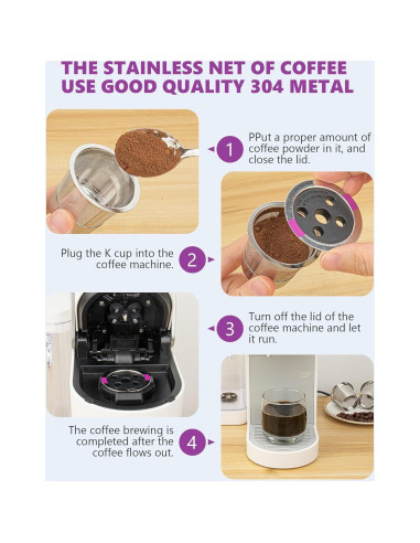 Cápsulas de café recargables YCXDZDG para Keurig 1.0 y 2.0