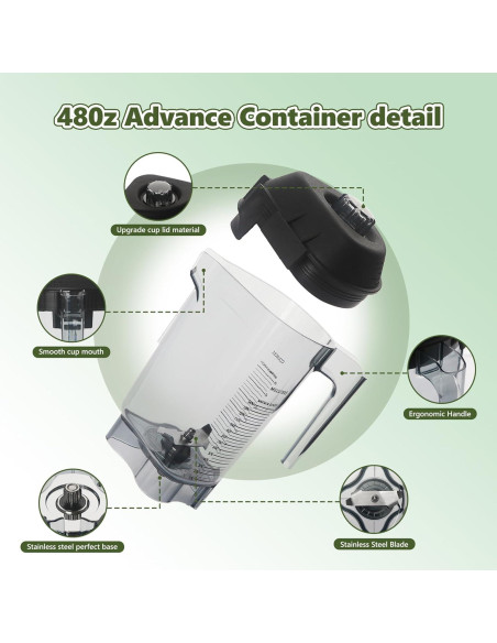 Jarra de licuadora Vitamix 48oz Advance para VM0145 y más