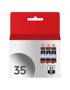 Cartucho de Tinta Negra PGI-35 Compatible Canon Pixma TR150 - 3 Unidades