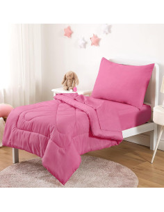 Juego de Ropa de Cama para Niños Despertar En Nubes 4 Piezas Rosa 2