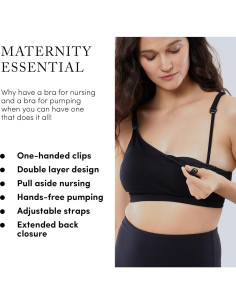 Sostén de Lactancia y Extracción Ingrid & Isabel Basics - Negro 2