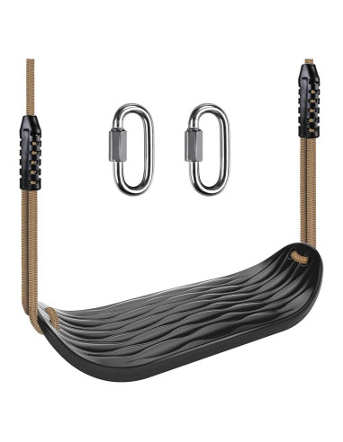 Asiento de Columpio de Plástico SELEWARE Negro Antideslizante