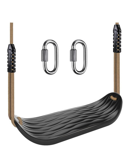 Asiento de Columpio de Plástico SELEWARE Negro Antideslizante