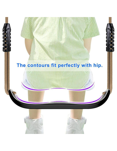 Asiento de Columpio de Plástico SELEWARE Negro Antideslizante