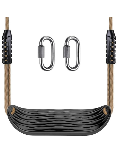 Asiento de Columpio de Plástico SELEWARE Negro Antideslizante