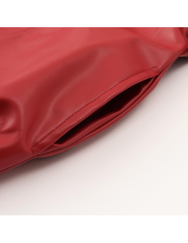 Chaqueta de Cuero Sintético Noomelfish para Niñas 7-8 Años