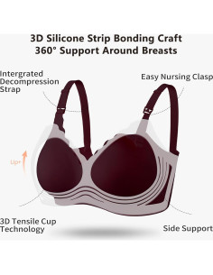 Pack de 3 Sujetadores de Lactancia Sin Costuras Maternidad 2