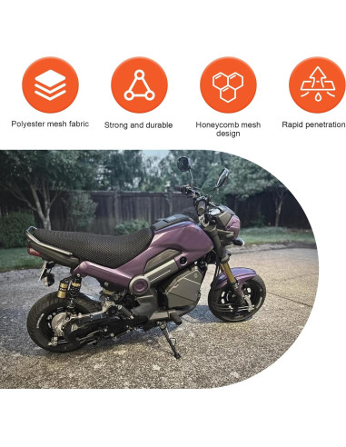 Cubierta de Asiento de Motocicleta Opuweiy 55x75cm Antideslizante