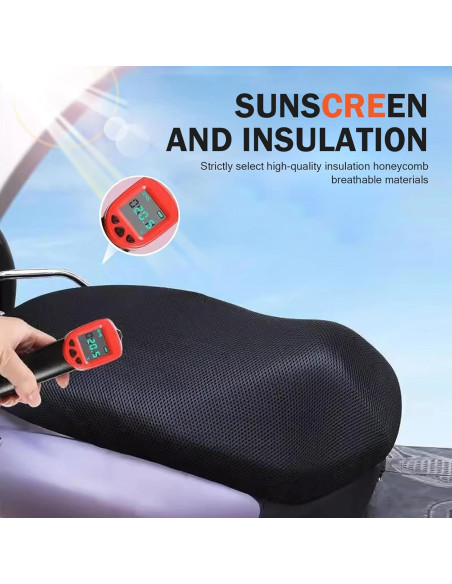 Cubierta de Asiento de Motocicleta Opuweiy 55x75cm Antideslizante