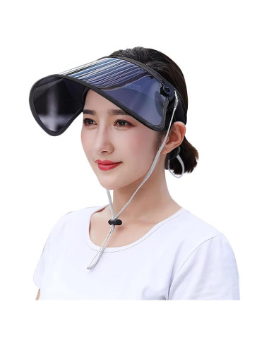 Visera de sol ajustable para mujeres con escudo facial UPF 50+