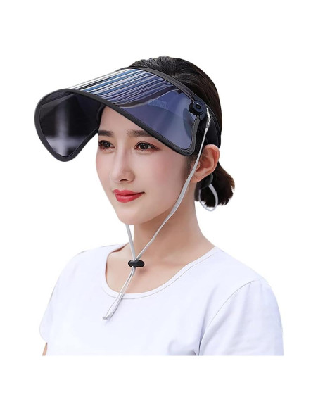 Visera de sol ajustable para mujeres con escudo facial UPF 50+