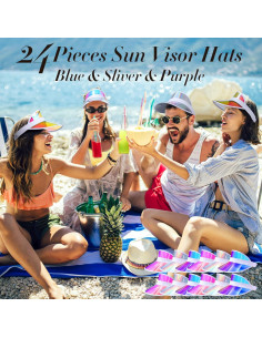 24 Sombreros Visera Solar Ajustables Unittype - Protección UV 2