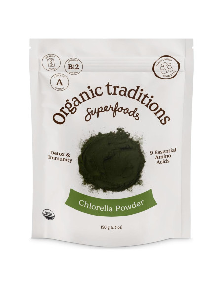 Polvo de Chlorella Orgánica Tradiciones Orgánicas 150g