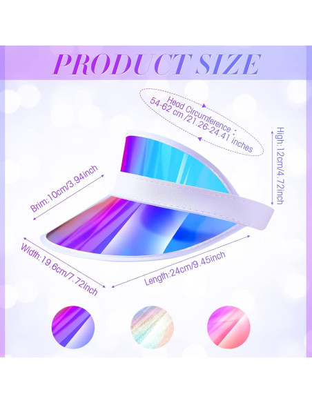 24 Sombreros Visera Solar Ajustables Unittype - Protección UV